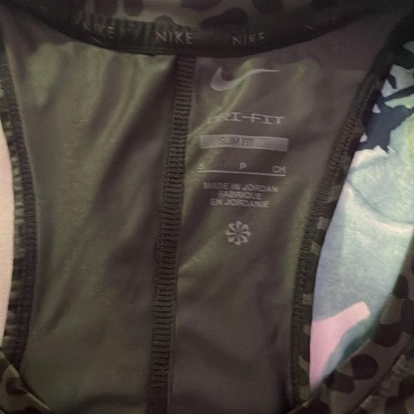 black leopard print razorback tank top - Picture 2 of 2